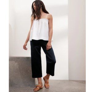 NWT Banana Republic Slim Wide Leg Honeycomb Crop Pant 6 Blue F151